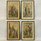 17th Cent Set Of 4 Copperplate Engravings Of Saints 13,4 X 9 In