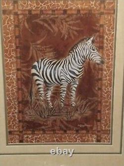 2 Framed Wildlife Prints Kathleen Denis Cheetah And Zebra Inspirational