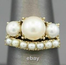 3 CT Simulated Pearl Wedding Engagement Bridal Band Ring 925 Silver Gold Plated