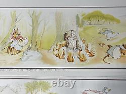 3 Vintage Beatrix Potter Peter Rabbit 1952 Prints Frederick Warne & Co LTD