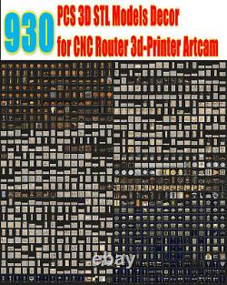4000+ pcs 3D Model STL Collection Picture Decor Animal for CNC Artcam 3d printer