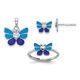 925 Sterling Silver Butterfly Childrens Stud Earring Ring Necklace Charm Pend