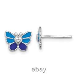 925 Sterling Silver Butterfly Childrens Stud Earring Ring Necklace Charm Pend