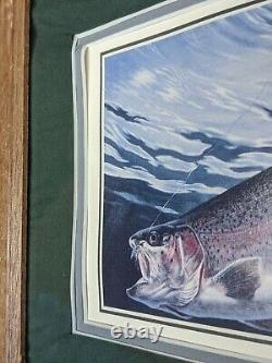 Al Agnew Rainbow Trout Wildlife Fish Prints Signed By Artist In Frame. 11X9