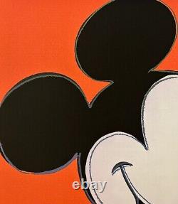 Andy Warhol (After) Mickey Mouse Orange Background Limited Edition Lithograph