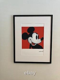 Andy Warhol (After) Mickey Mouse Orange Background Limited Edition Lithograph