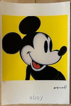 Andy Warhol (After) Mickey Mouse Yellow Background Limited Edition Off set Lit