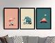 Animals In Vehicles Set Of Three Unique Nursery Posters Art Prints For Kids
