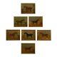 Antique English Horse In Stable Oil Paintings, 19th C, Ex. Christies-set Of 7