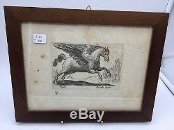 Antique Set 3 Framed Animal Engravings circa 1840
