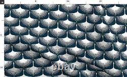 Art Deco Midnight Bird Animal Swan 100% Cotton Sateen Sheet Set by Spoonflower