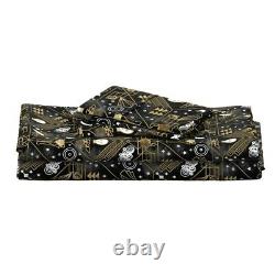 Art Deco Night Black Gold Animals 100% Cotton Sateen Sheet Set by Spoonflower