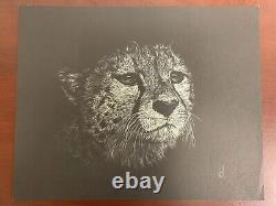 Art Print Set Of African Animals, Etching on Canvas J. Hill