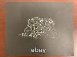 Art Print Set Of African Animals, Etching on Canvas J. Hill