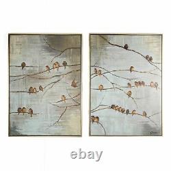 Art for the Home Flock of Birds Set 2 Printed Canvas