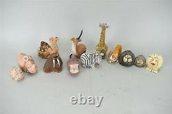 Artesania Rinconada Animals Earthenware Ceramic Art Figurines Set of 12 Lot
