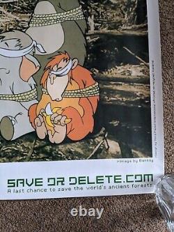 Banksy SAVE AND DELETE print GREENPEACE. Approx 59cm x 42cm