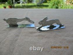Benjamin Rabier French Art Deco Set Of 14 Knife Rests Stylized Chromed Animals