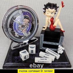 Betty Boop 3-D figurine calendar & art deco alarm clock desk set