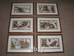 Bev Doolittle Horses Hide & Seek Set of 6 Framed Numbered Prints One Signed