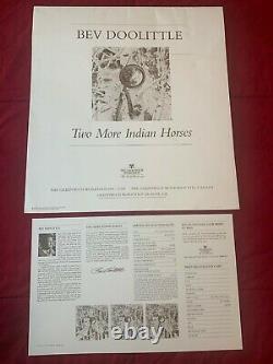 Bev Doolittle Two More Indian Horses 3 Panel Set Signed Numbered Prints COA