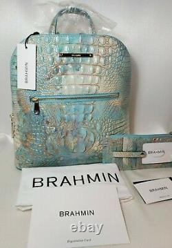 Brahmin Serendipity Felicity Backpack + Credit Card Wallet 2 Pc Set Nwt