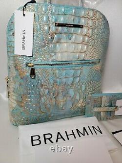 Brahmin Serendipity Felicity Backpack + Credit Card Wallet 2 Pc Set Nwt