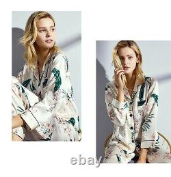 Brand New Luxury Pajamas Set 100% 6A Graded Mulberry Silk Beautiful Floral Print