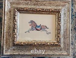 CHEVAL DYNASTIC HORSES Set of 4 FRAMED PRINTS The Bombay Company Made in USA