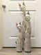 Cats Wood Statue Set Of 3 Metal Spring Moving Neck Art 40x34x24 Zenda Imports