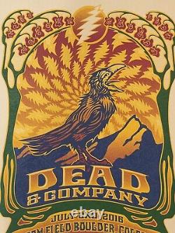 Dead & Company 2 Poster Matching # Set Folsom Field Boulder CO Hunter AP 2016