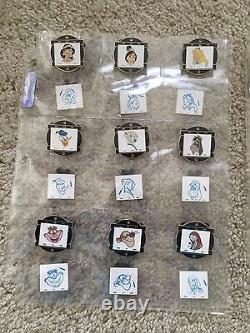 Disney Animation Art Mystery Collection Complete Mint Set 84 pins withchase- 88946