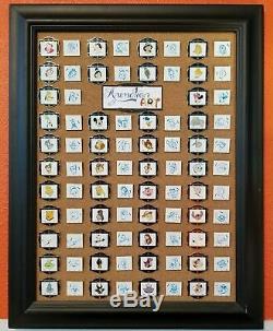 Disney Art of Animation Mystery Set-Complete 84 pin set Framed wCustom Logo Card