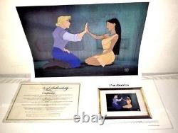 Disney Pocahontas Animation Cel Rare 3 Set Art Cells +Bonus Laminated Promo Page