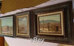 Early Works by John Hilton Oil Paintings SET OF 3 Non Smoke, Non Animal Pre Own