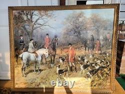 Equestrian Fox Hunt Prints On Canvas- Set Of 4
