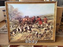 Equestrian Fox Hunt Prints On Canvas- Set Of 4