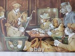 Famous Original M Coolidge Poker Dogs Muralettes (Set of 4 & Original Sleeve)