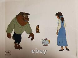 Fantastic Disney Beauty And The Beast 4 Cel Cell Production Set Up Animation Art