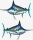 Fish Striped Marlin Fishing Auto Boat Car Graphics Decal Sticker 44 Set