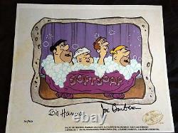 Flintstones Cel Hanna Barbera Signed Musical Box Set 5 Animation Art Cells
