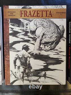 Frank Frazetta HC Hardcover Sketchbook SET of 3 Volumes I, II, Rough Work (1, 2)