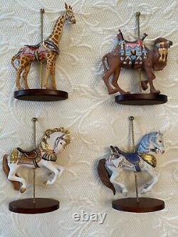 Franklin Mint Treasury of Carousel Art 1988 Set of 12 Animals -NIB without stand