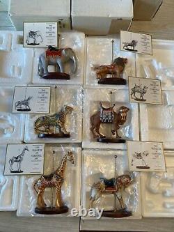 Franklin Mint Treasury of Carousel Art 1988 Set of 12 Animals -NIB without stand
