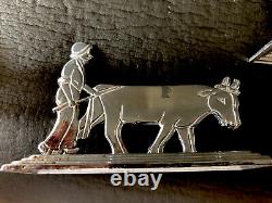 French Art Deco Set of 12 Chrome Knife Rests Farm Animals Theme
