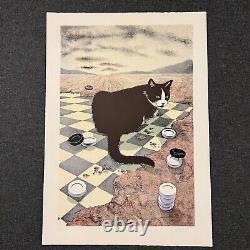 GIULIANO GIUGGIOLI Cats collections Set of 2 signed and numbered LITHOGRAPH