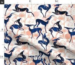 Gazelles Land Animals Twenties Art Deco 100% Cotton Sateen Sheet Set by Roostery
