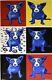 George Rodrigue Blue Dog Half N Half Set Of 3 Silkscreen Print Signed Artwork