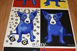 George Rodrigue Blue Dog Half N Half Set of 3 Silkscreen Print Signed Artwork