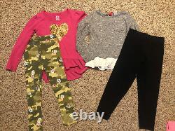 Girl's 4/5 5T Fall Winter Clothes Outfits Long Sleeve Shirts Leggings Sets Lot
